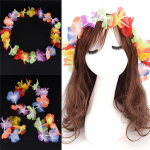 4 tk / komplekt Hawaii v&auml;ljam&otilde;eldud kleit lillega kaelakee Garland peapaela peokost&uuml;&uuml;m 33cm+13cm+7cm mitmev&auml;rviline