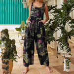 Naiste Patchwork Lilletr&uuml;kiga lahtised Dungarees Jumpsuit Pants Rompers Kombinesoonid XXXXXL