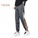 Kevads&uuml;gis Meeste Cargo p&uuml;ksid lahtised pingutusn&ouml;&ouml;rid elastsed v&ouml;&ouml;taskud pahkluu v&ouml;&ouml;ga kontrastset v&auml;rvi Patchwork spordip&uuml;ksid igap&auml;evaseks kandmiseks haaremi p&uuml;ksid M must