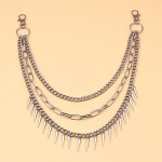 Kihiline punk-kett teksap&uuml;kstel, naiste nael-v&otilde;tmehoidjad v&ouml;&ouml;kohaketi ornament