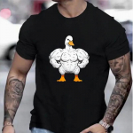 Uus suvine meeste moe T-s&auml;rk Personality Cartoon Duck tr&uuml;kitud meeste T-s&auml;rk top XS must