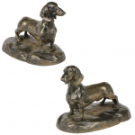 Dachshund Smooth-haired, Wiener dog, Badger dog - dog statue, figurine for office, trophy for dog show by Art-Dog brand