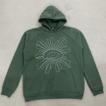 Euroopa ja Ameerika t&auml;nava Y2K unisex Harajuku hip-hop tikitud gooti pulloveriga kapuuts S must