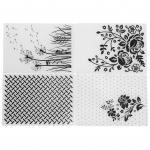 4 tk plastist reljeefkaustad isetegemise kaartide valmistamine v&auml;ljal&otilde;igete tegemiseks reljeefse malliga paberist k&auml;sit&ouml;&ouml;