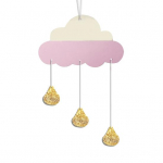P&otilde;hjamaade stiilis puidust rippkaunistus Cloud Glitter Water Drop Lastetoa sisekujundus roosa