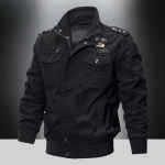 Meeste talvejoped Paksemad jakid Balck vabaaja talvejoped Kvaliteetsed meeste mitme taskuga jakid M must