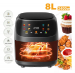 Freidora Aire 8L 2400W Con Pantalla Tactil Regulaci&oacute;n De Temperatura Y De Visualizaci&oacute;n Air Fryer Programmeeritav (8 liitrit) EU must