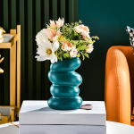 1 tk Decor Moodne Dekoratsioon K&otilde;rge Keraamiline Keeratud Spiraalne Lillevaas Dekoratsioonid Creative High valge