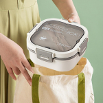 L&otilde;unakarp lastele, Bento Box t&auml;iskasvanute l&otilde;unakarp, l&otilde;unas&ouml;&ouml;gikonteinerid t&auml;iskasvanutele/lastele/v&auml;ikelastele, 1200 ml-5 valge