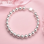 925 Sterling h&otilde;be 8mm &uuml;mmargune helmes kett k&auml;ev&otilde;ru Mood pulma ehted 20CM