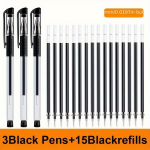 Geelpliiatsid, t&auml;idised Pastapliiats, 0,5 mm kontorit&auml;pp, must/sinine/punane tindiga kooli kirjatarbed kirjutustarbed 3 pens +15 refills punane
