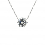 LOVA LOLA VAN DER KEEN - Collier Solitaire - Joaillerie Prestige - Diamant de Synth&egrave;se - Argent Massif 925 Milli&egrave;mes - Bijou Femme