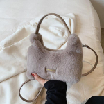 Populaarne Mini Niche Fluffy Crossbody Pack Fashion &otilde;lakotid Naistele Uus k&auml;ekott Pehme tekstuuriga &uuml;hev&auml;rviline kohev v&auml;ike kott