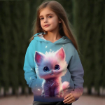 Laste Pusad 3D Prinditud Loomade Kasside T&auml;navar&otilde;ivad Poistele T&uuml;drukutele Unisex Sviitrid Suurem&otilde;&otilde;tmelised Pusad Kawaii Pulloversid Spordidressid Riided 100