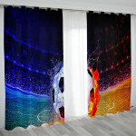 Soccer Football Ball Boys Club Tasuta kohaletoimetamine 2 t&uuml;kki &otilde;hukese varjundiga aknakardin elutoa magamistoa sisekujunduseks 98W202H CM&Rod Pocket