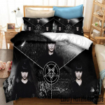 BABYMETAL Rockb&auml;ndi Voodipesukomplekt Poisid T&uuml;drukud &Uuml;hekohaline Kuninganna Suurus Tekikott Padjap&uuml;&uuml;r Voodi Lapsed T&auml;iskasvanud Kodu Tekstiil kohandatav EU Double 200x200cm