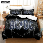 3D AC/Dc muusika voodipesukomplektid tekikott koos padjap&uuml;&uuml;riga, kaheinimesevoodi, t&auml;issuuruses kuninganna voodiriided voodipesu EU Single 135x200cm