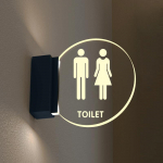 Vannitoa maja numbri LED-valgustusega silt silt tualetisildi WC mehe ja naise sildid