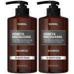 Kundal Honey & Macadamia Nature Shampoo White Musk Fragrance, 1.058L, 2 units gray