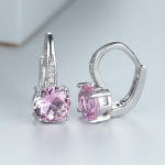 Roos/h&otilde;be/kuld v&auml;rvi 7mm &uuml;mmargune l&otilde;ige valge sinine lilla roheline kivikonksuga k&otilde;rvar&otilde;ngad s&uuml;nnikivist rippuvad k&otilde;rvar&otilde;ngad