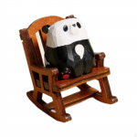 Animal Figurine in Rocking Chair for Home Decor And Gifts Bear