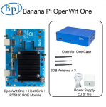 Banana Pi OpenWrt One MediaTek MT7981B 1GB DDR4 2.5GbE RJ45 ja Gigabit Ethernet RJ45 256 MiB SPI NAND avatud l&auml;htekoodiga nutikas ruuter EU Power