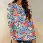 Naiste pikkade varrukatega &uuml;mmarguse kaelusega s&auml;rgid, vabaaja s&auml;rgid, s&uuml;gisesed trendikad tuunikar&otilde;ivad, liibuvad T-s&auml;rgid L sinine