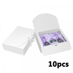 10 tk kaane ja paeltega kinkekarbid kinkekarp Mitmeotstarbeline pakendamine Ehete vitriin kinkepakenditarvikud Pulmasoovid s&uuml;nnip&auml;evapeokingid valge