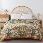 Puuvillane vooditekk - Ruuduline kosmoseteemaline igap&auml;evane jacquard-kootud tekk masinpestava mitmekihilise marli mitmeotstarbelise puuvillase r&auml;tik-tekina 150x200cm