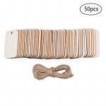 50/100 tk L&otilde;petamata kinkesildid T&uuml;hi puidust rippuv n&ouml;&ouml;riga silt pulmade s&uuml;nnip&auml;evapeo kaunistamiseks DIY J&auml;rjehoidja K&auml;sit&ouml;&ouml;