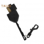 Kahekordse golfiharja puhastusvahend sisset&otilde;mmatava kattega Golfiklubi puhastushari vasest nailonist harjastega golfitarvikuga must