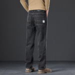 Y2K s&uuml;gis- ja talvised kottis teksad Meeste s&uuml;gis- ja talvised lahtised sirged laia s&auml;&auml;rega &auml;rip&uuml;ksid meeste riided 42 must