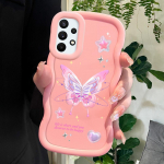 V&auml;rvitud mustriga Big Wave Edge pehmest silikoonmaterjalist Macaron telefoni&uuml;mbris, p&otilde;rutuskindel kaitsev kummist korpus Samsung Xiaomi Poco Redmi jaoks Samsung A15 must