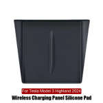Juhtmeta laadimispaneel silikoonpadi Tesla Highland 2024 unikaalse disainiga k&auml;etoe karbimati auto interj&ouml;&ouml;ri tarvikutele must