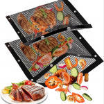 1 arvuti tagahoovis olulised korduvkasutatavad BBQ v&otilde;rgust grillkotid, mis sobivad ideaalselt s&ouml;e- ja elektrigrillide jaoks &ndash; ideaalsed &otilde;ues toiduvalmistamise ja grillimise harrastajatele 24*14cm/9.4*5.5in