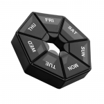 1 tk plastikust tableti&uuml;mbris, 7 p&auml;eva tableti kommikarp, kaasaskantav tabletihoidja reisikorraldaja pillide jaoturi konteiner must