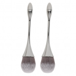 2 TK k&uuml;&uuml;nekunsti puudripintsel, pehmete harjastega ergonoomilise k&auml;epidemega mitmeotstarbeline puudripintsel manik&uuml;&uuml;ri jaoks h&otilde;be