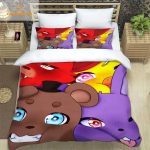 F-Five-Nights At Freddy's FNAF voodipesukomplekt King Twin Double Boys voodipesu Mirkofiibrist v&otilde;i pol&uuml;estrist tekikott AU Single(140x210cm)