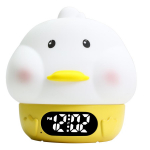 Multikas K&uuml;&uuml;liku &auml;ratuskell Taaslaetav digitaalkell Kahe h&auml;irega edasil&uuml;kkamise v&auml;rvilise valgusega voodikell valge