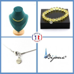 Pierres et Min&eacute;raux. Parure bijoux Bracelet Collier 10 Perles Citrine 8 mm. Chaine en acier Taille personnalisable.