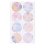 Stickers ronds - Flou pastel - 20 pi&egrave;ces