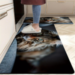 1 tk V&auml;simusvastased k&ouml;&ouml;givaibad, Maine Coon Cat Print veekindel libisemisvastane paks polsterdatud k&ouml;&ouml;gimatt Tugeva t&ouml;&ouml;v&otilde;imega mugav k&ouml;&ouml;gimatt 40*60cm