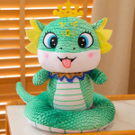 Hiina uusaasta maskott traditsiooniline koomiksimadu plush-nuku ripats kollane roheline punane madu Python plush-m&auml;nguasi kodukaunistus about 15cm