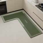 Premium L-kujulised k&ouml;&ouml;gimatid: mustust h&uuml;lgav, kergesti hooldatav, imav, kiiresti kuivav diatomiit savi majapidamiskasutuseks. 140*140cm