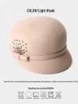 Naiste s&uuml;gis-talvine villane barett - mitmek&uuml;lgne vabaaja vildist m&uuml;ts Adjustable Adult Size (55-58cm) hele khaki v&auml;rv