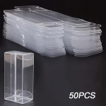 10/50/100 tk l&auml;bipaistev kodukaunistus PVC plastikust vitriinkarbid kingituste hoiukarp l&auml;bipaistev vitriinkarbi kinkepakend 50PC
