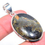 Gabbro Stone Handmade 925 Sterling Silver Jewelry Pendant 2.05 u5f45