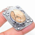 Picture Jasper Handmade 925 Sterling Silver Jewelry Pendant 2.09 u4m90