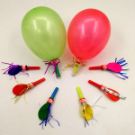 50 tk v&auml;rvilisi vilepuhuvaid draakoneid &otilde;hupalliga lastele s&uuml;nnip&auml;evaks 50PCS