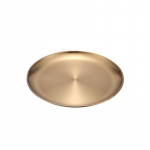 Metallist hoiualus &uuml;mmargune roostevabast terasest alus suupistete puuviljade kosmeetika ehete hoiukorraldaja Euroopa stiilis &otilde;htus&ouml;&ouml;gitaldrikud kuldne s&ouml;&ouml;gitaldrik diameter 14cm